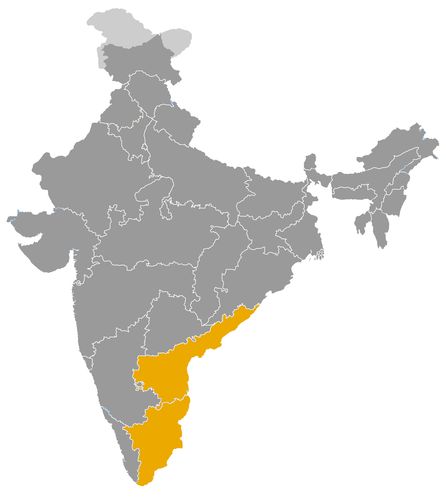 Inde • |1570/1802| • dynastie Nayak de Kalahasti: carte